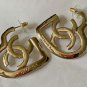 CHANEL Gold Heart CC Fashion Statement Jumbo Earrings 2022 NIB