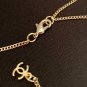 CHANEL Crystal Pearl CC Round Pendant Gold Chain Necklace NIB