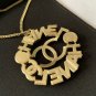 CHANEL Crystal Pearl CC Round Pendant Gold Chain Necklace NIB