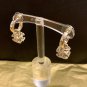 CHANEL Gold Hoop 3D White Enamel CC Dice Drop Earrings 22K NIB