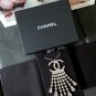 CHANEL Crystal Quartz CC Tassel Pendant Silver Chain Necklace Authentic