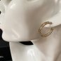 CHANEL COCO Mark Classic Gold Hoop Earrings 21A Smart Casual NIB