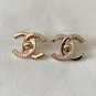 CHANEL Paris CC Button Light Gold Medium Stud Earrings 2022 NIB
