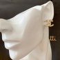 CHANEL Paris CC Button Light Gold Medium Stud Earrings 2022 NIB
