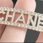 CHANEL CC Gold Crystal Letters Double Chain Choker Necklace 2022 NIB