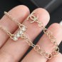 CHANEL CC Gold Crystal Letters Double Chain Choker Necklace 2022 NIB