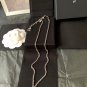 CHANEL Vintage Enamel Heart CC Camellia Pearl Silver Chain Necklace NIB