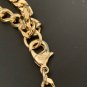 CHANEL 9 Silver Crystal CC Gold Cuban Chain Belt Necklace Choker NIB