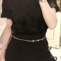 CHANEL 9 Silver Crystal CC Gold Cuban Chain Belt Necklace Choker NIB