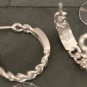 CHANEL Classic Silver CC Chain Hoop Earrings 2015 Authentic NIB