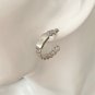 CHANEL Classic Silver CC Chain Hoop Earrings 2015 Authentic NIB