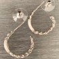 CHANEL Classic Silver CC Chain Hoop Earrings 2015 Authentic NIB