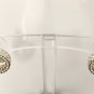 CHANEL Classic Gold Quilted Circle Crystal Motif CC Stud Earrings NIB