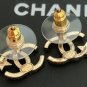 CHANEL Star Crystal CC Light Gold Metal Stud Earrings 2022 NIB