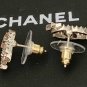 CHANEL Star Crystal CC Light Gold Metal Stud Earrings 2022 NIB