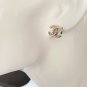 CHANEL Star Crystal CC Light Gold Metal Stud Earrings 2022 NIB