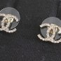 CHANEL Star Crystal CC Light Gold Metal Stud Earrings 2022 NIB