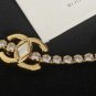 CHANEL Yellow Gold 5 CC Crystal Choker Necklace Vintage Runway 23C NIB
