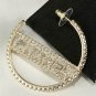 CHANEL CC Crystal STAR 22S Runway Gold Metal Big Hoop Earrings NIB
