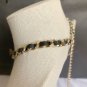 CHANEL Enamel Pearl Sunflower CC Black Leather Gold Necklace 23C NIB