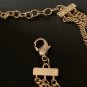 CHANEL Crystal CC Name Plate Pendant Triple Gold Chain Necklace NIB