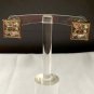 CHANEL Gold Square Hollow Baguette Crystal Pearl CC Stud Earrings 2023 NIB