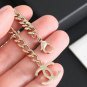 CHANEL Crystal Baguette CC Gold Cuban Chain Necklace 2023 NIB