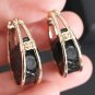 CHANEL Black Matelasse CC Turnlock Flap Bag Gold Metal Hoop Earrings 23C NIB