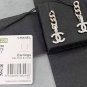 CHANEL Gold Chain Silver Crystal CC Stud Dangle Drop Earrings 2022 NIB