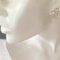 CHANEL Round Stud Link Crystal Silver CC Earrings 2023 NIB