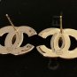 CHANEL White Enamel Gold Metal CC Stud Earrings Timeless 2022 NIB