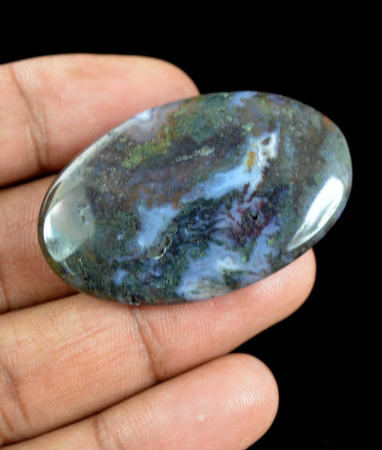 61.95 Ct Natural Untreated Oval Dark Green African Bloodstone Loose ...