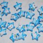 Cloud and rainbow patterned blue stars