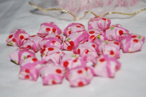 Cherry patterned pink stars