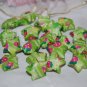 Strawberry patterned green stars