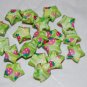 Strawberry patterned green stars