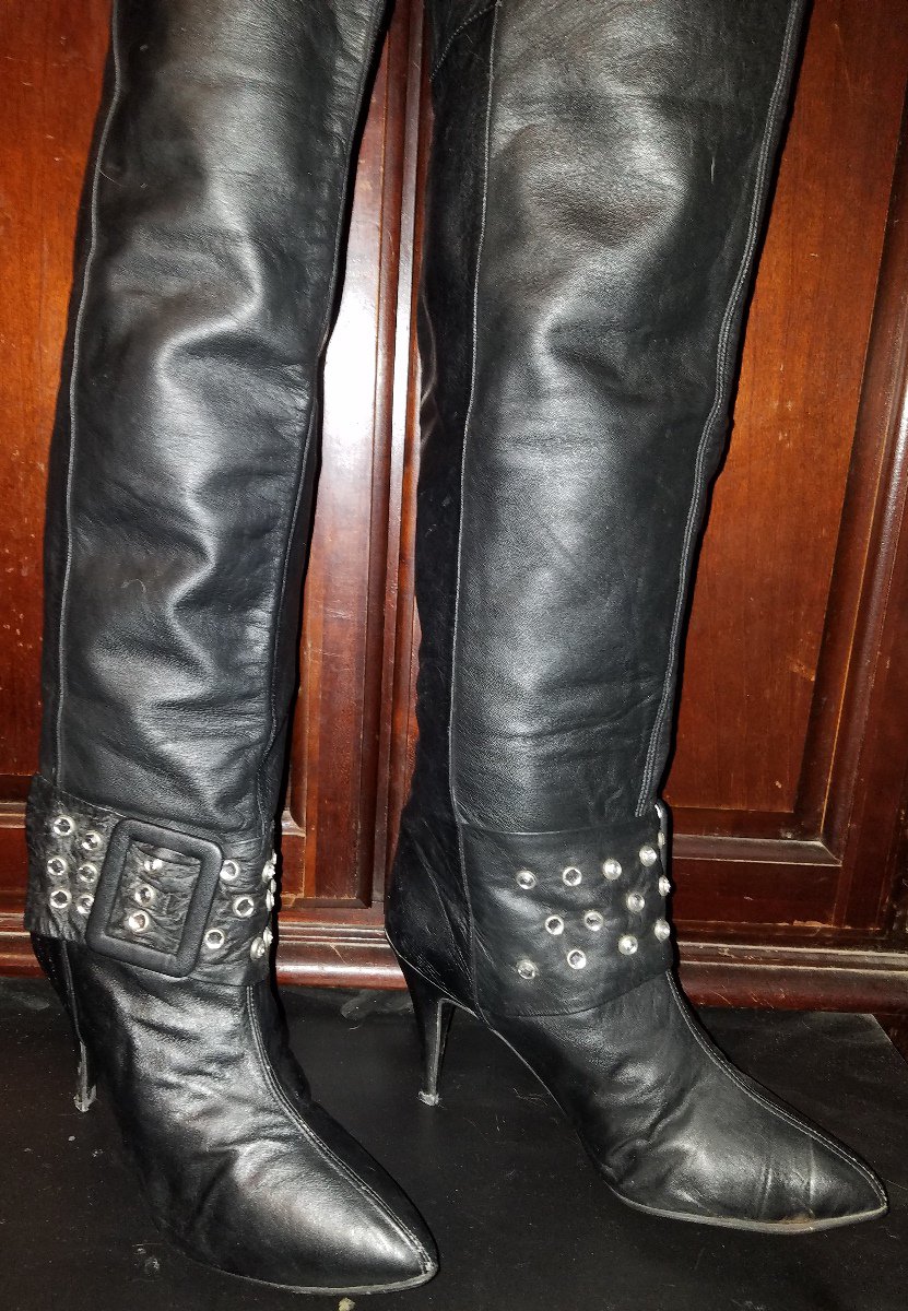 vintage thigh high boots