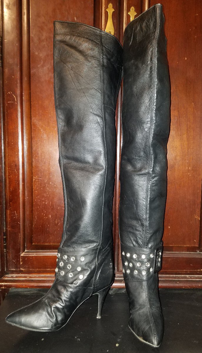 vintage thigh high boots