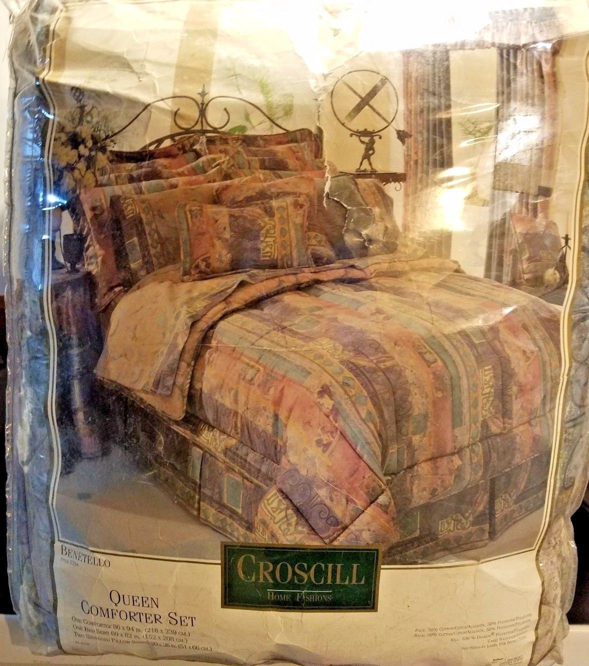 Croscill Benetello Queen Comforter Set, Drapes & Valence NIP