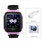 Kids GPS Tracker Watch - GSM Calls, Messages, GPS, LBS, Digital Fence, App Support,(Purple)