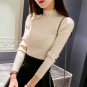 Spring Fashion Women sweater high elastic Solid Turtleneck sweater