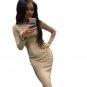 Autumn Spring Dresses Robe Sexy Black Midi Sheath Slim Bodycon