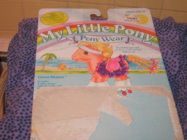 Back Card for Ponywear -  Great Skates - Vintage G1 MLP
