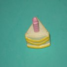 Vintage G 1 My Little Pony MLP Birthday Party : Slice of cake w/ candle