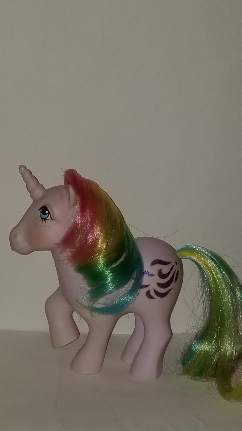 My Little Pony G1 Baby Rainribbon - Licorne Arc-en-ciel Vintage 80s Hasbro