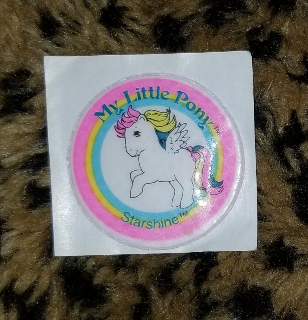 MLP My Little pony Vintage G1 - Starshine Puffy Sticker Rainbow Pegasus