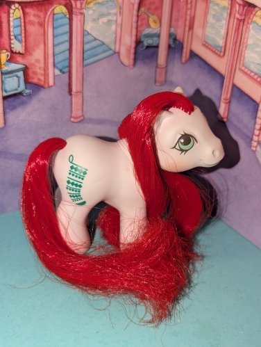 Vintage G1 My Little Pony MLP - Stockings / Krispie - Christmas baby