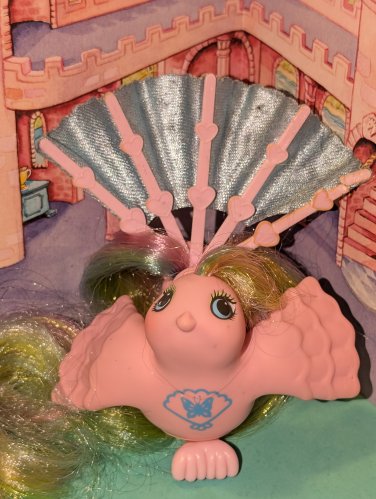 Vintage G 1 My Little Pony MLP - FTB - Pink fan tail - Fairy Tail Birds