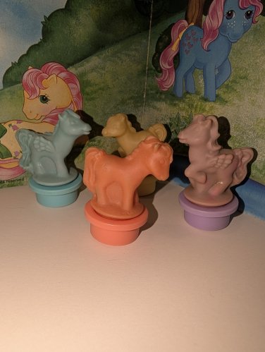 G1 My Little Pony - MLP - Merch - Stamps - game pieces