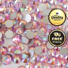 1440pcs Rose Pink AB Crystal Rhinestone Flatback No Hotfix Nail Art Manicure DIY